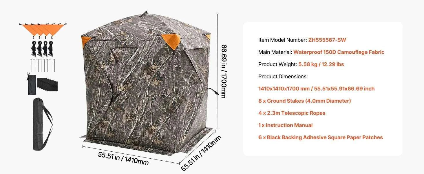 270° See-Through Hunting Blind for 2–3 People with Pop-Up Setup - Image 12