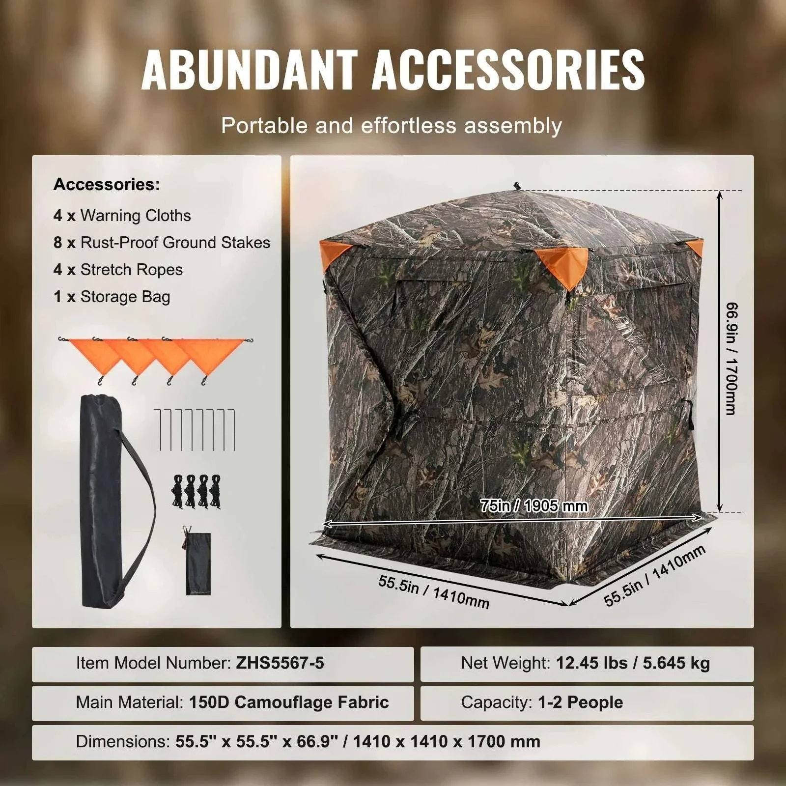 270° See-Through Hunting Blind for 2–3 People with Pop-Up Setup - Image 14