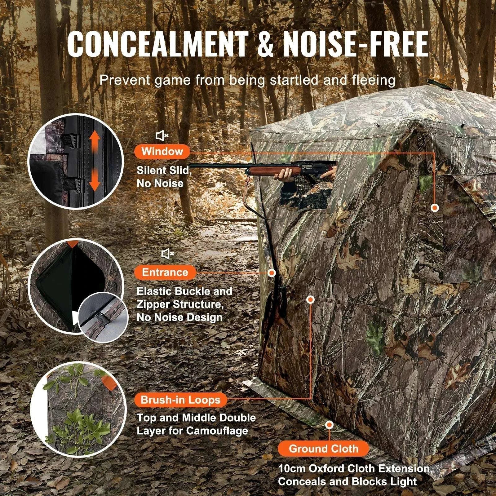 270° See-Through Hunting Blind for 2–3 People with Pop-Up Setup - Image 3