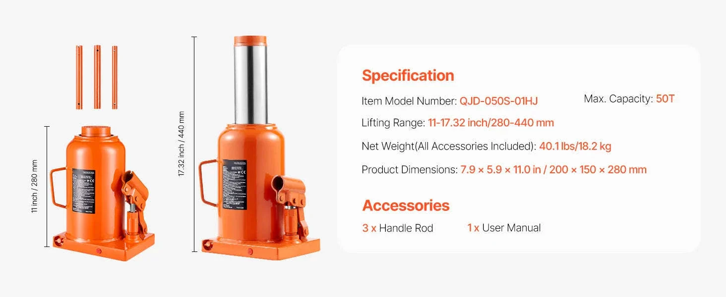 Hydraulic Bottle Jack 20 Ton for Trucks, SUVs and RVs - Image 15