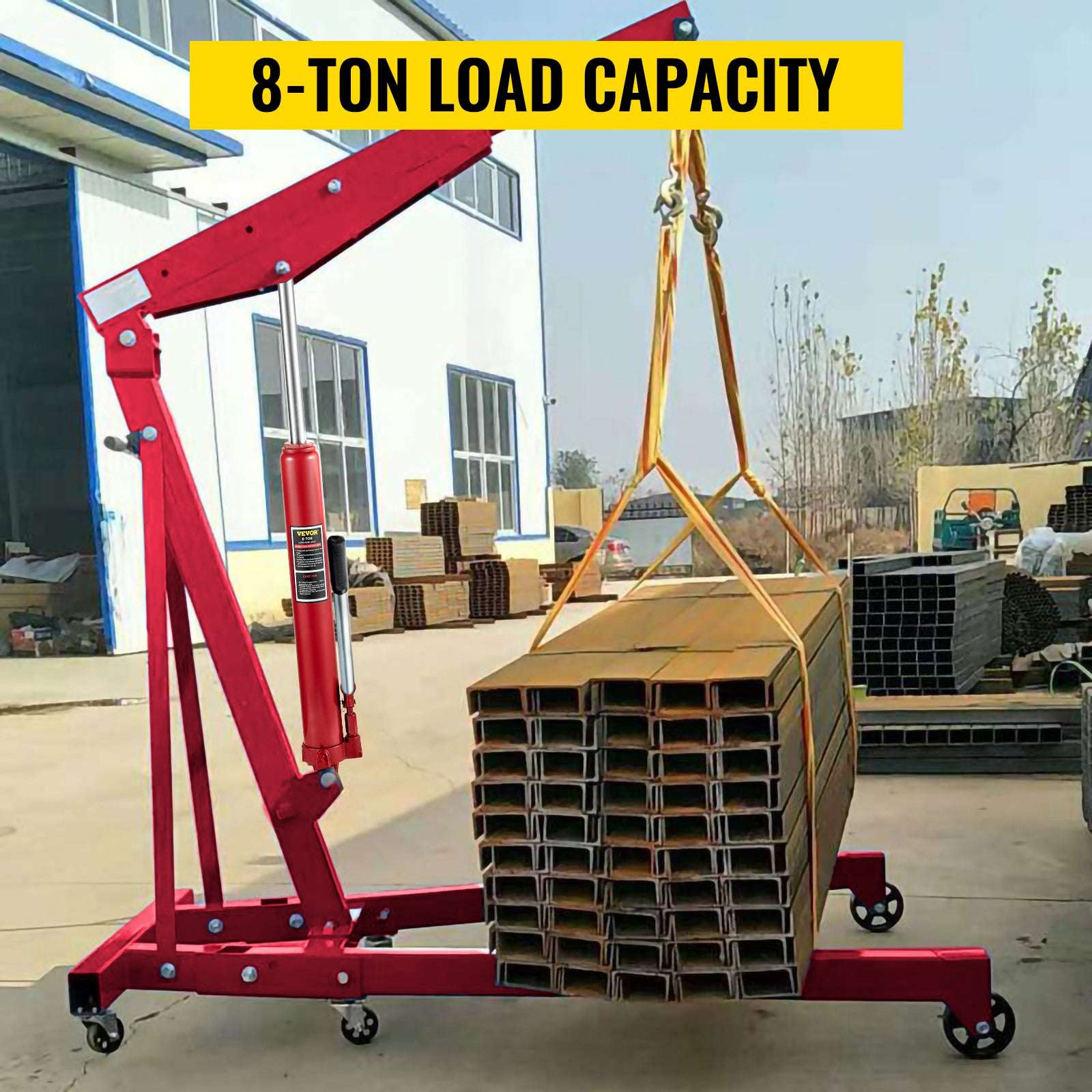 8 Ton Hydraulic Long Ram Jack for Engine Hoists & Shop Cranes - Image 10