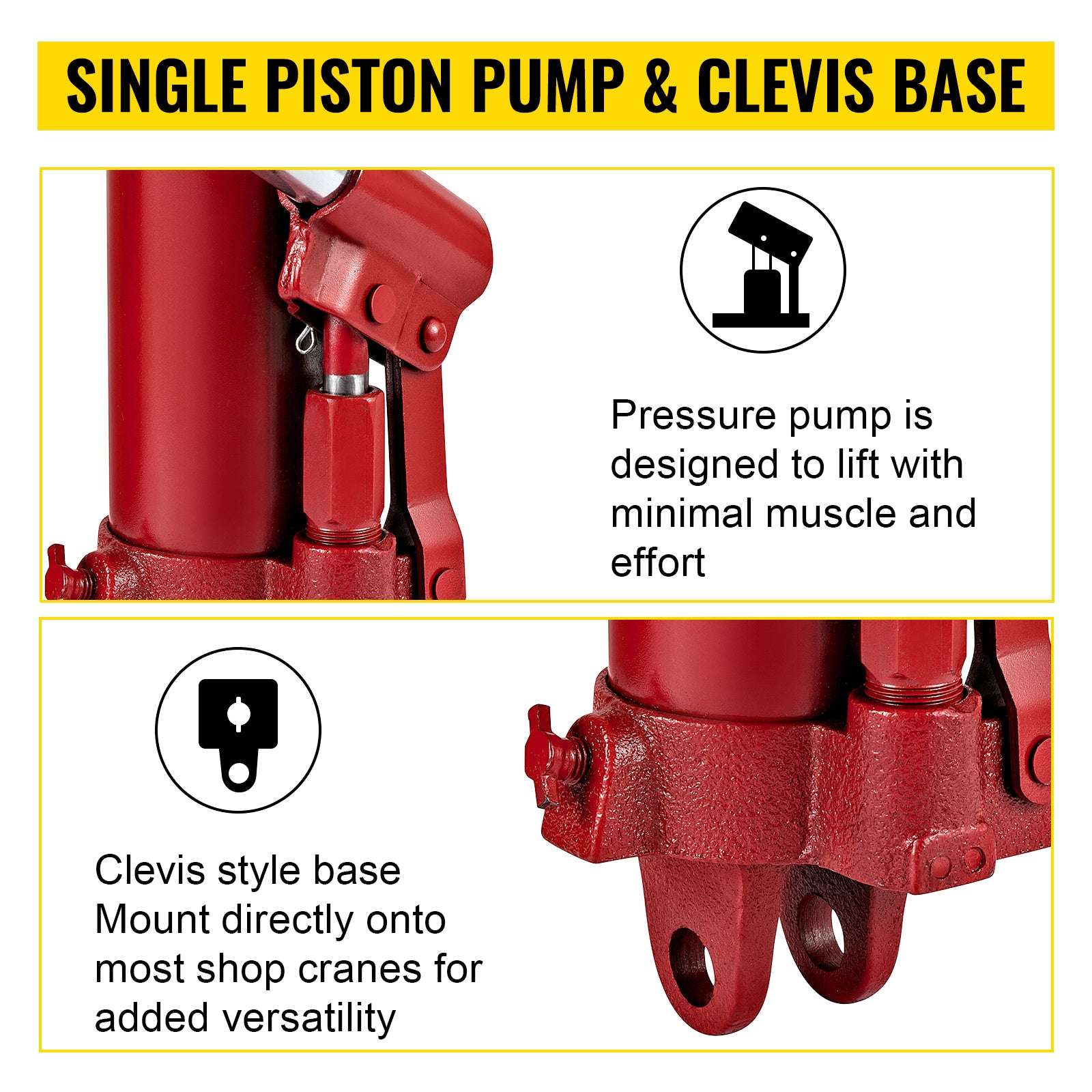 8 Ton Hydraulic Long Ram Jack for Engine Hoists & Shop Cranes - Image 13