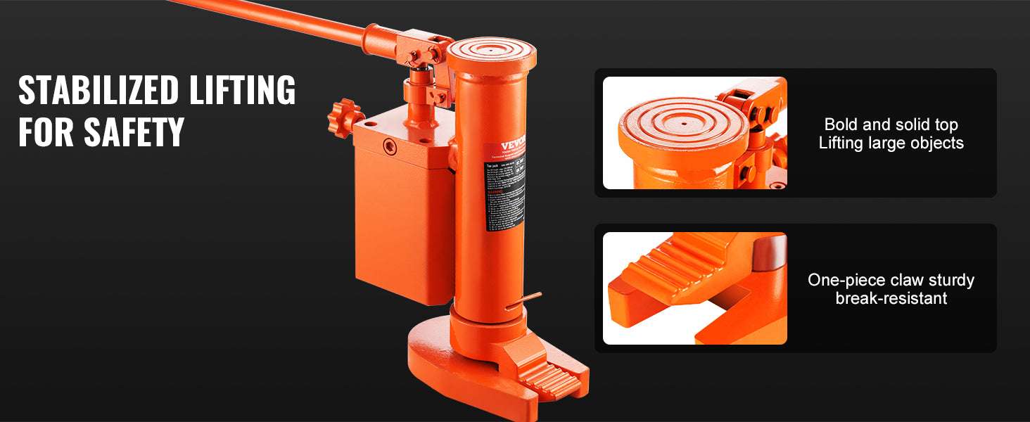 5T/10T Hydraulic Toe Jack with 360° Rotating Base for Machinery - Image 11