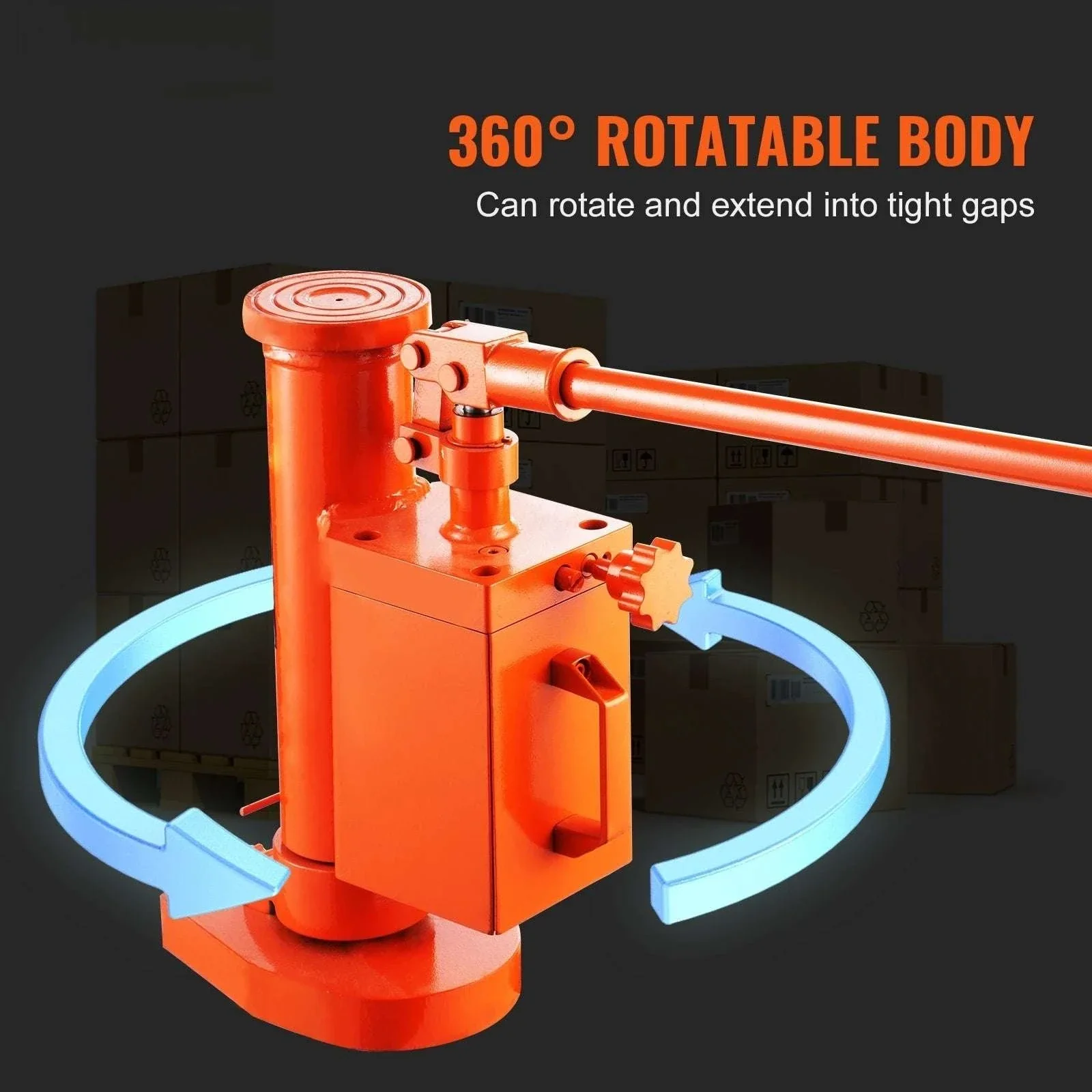 5T/10T Hydraulic Toe Jack with 360° Rotating Base for Machinery - Image 2