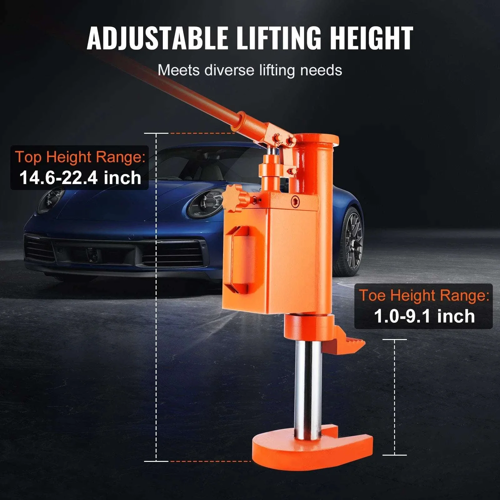 5T/10T Hydraulic Toe Jack with 360° Rotating Base for Machinery - Image 4