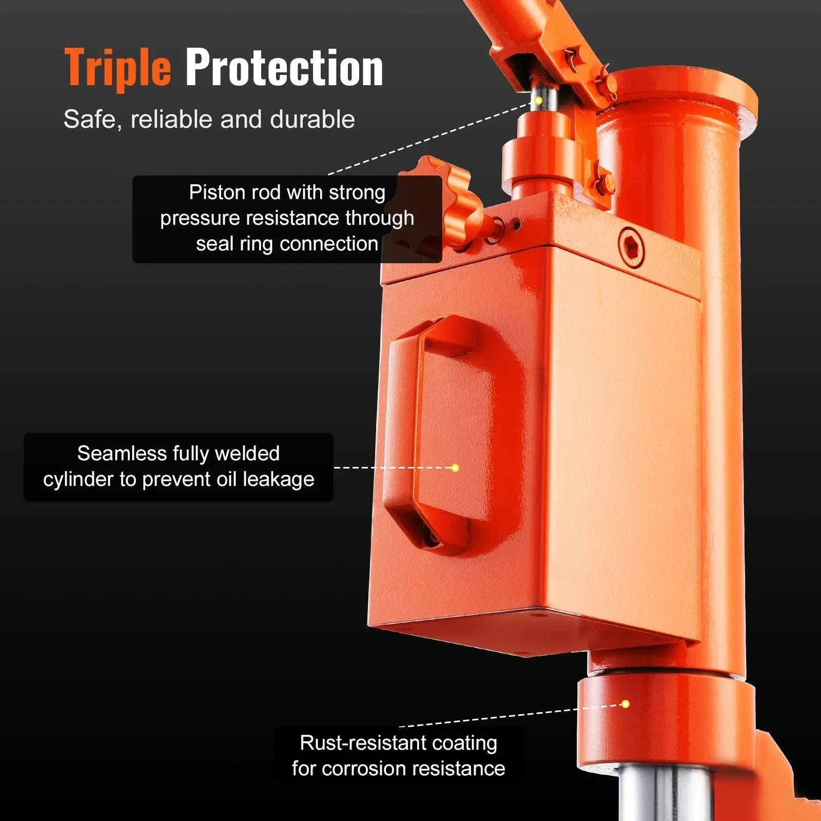5T/10T Hydraulic Toe Jack with 360° Rotating Base for Machinery - Image 5