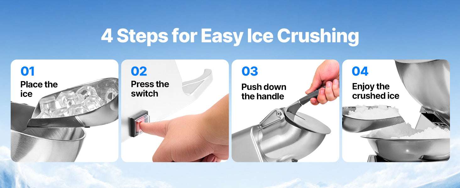 Electric Ice Crusher Machine with Bowl & Cover, 3KG/Min Shaved Ice - Image 13