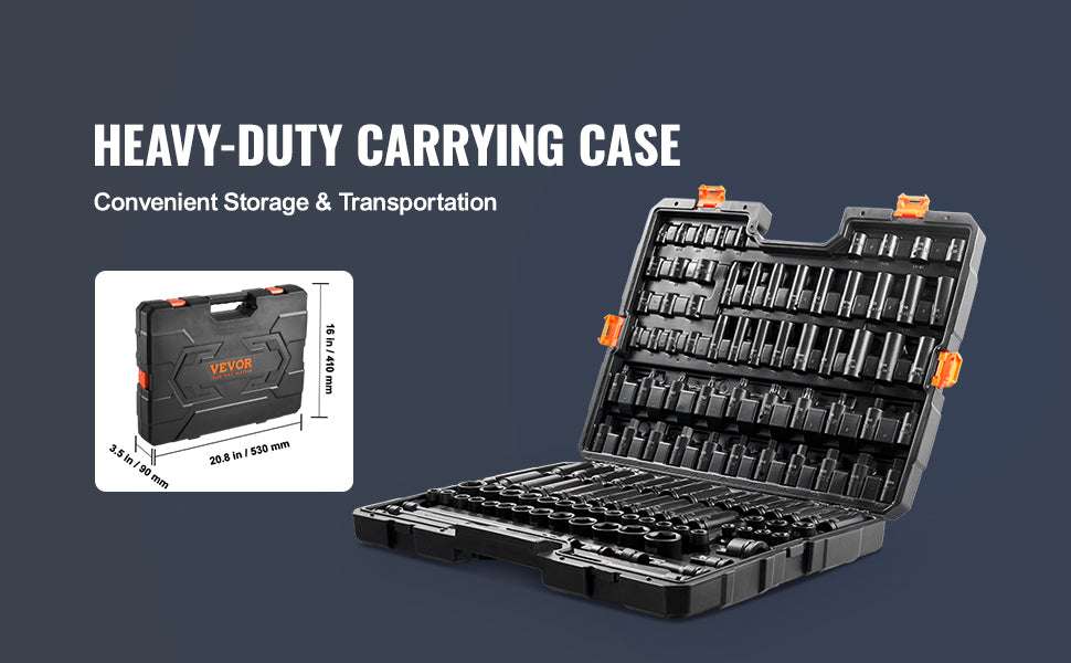 130-Piece Impact Socket Set SAE & Metric with Storage Case - Image 12