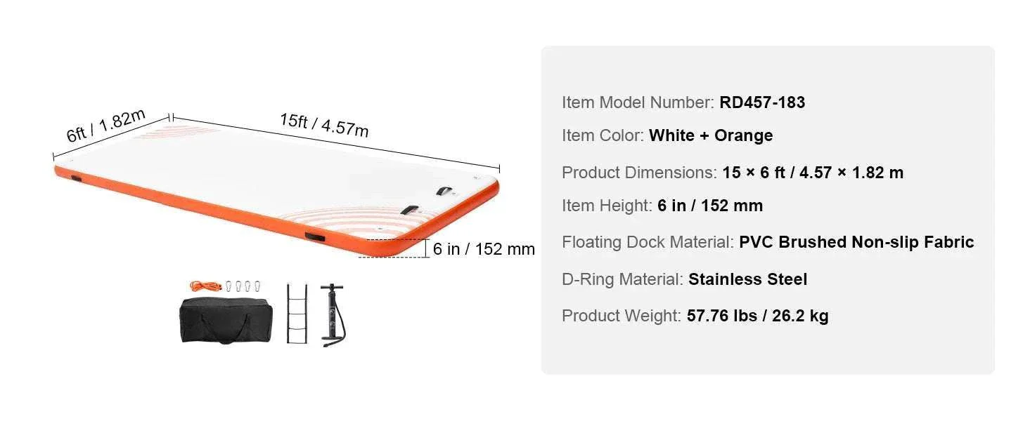 Inflatable Floating Dock Platform with Ladder Non-Slip Water Mat - Image 18