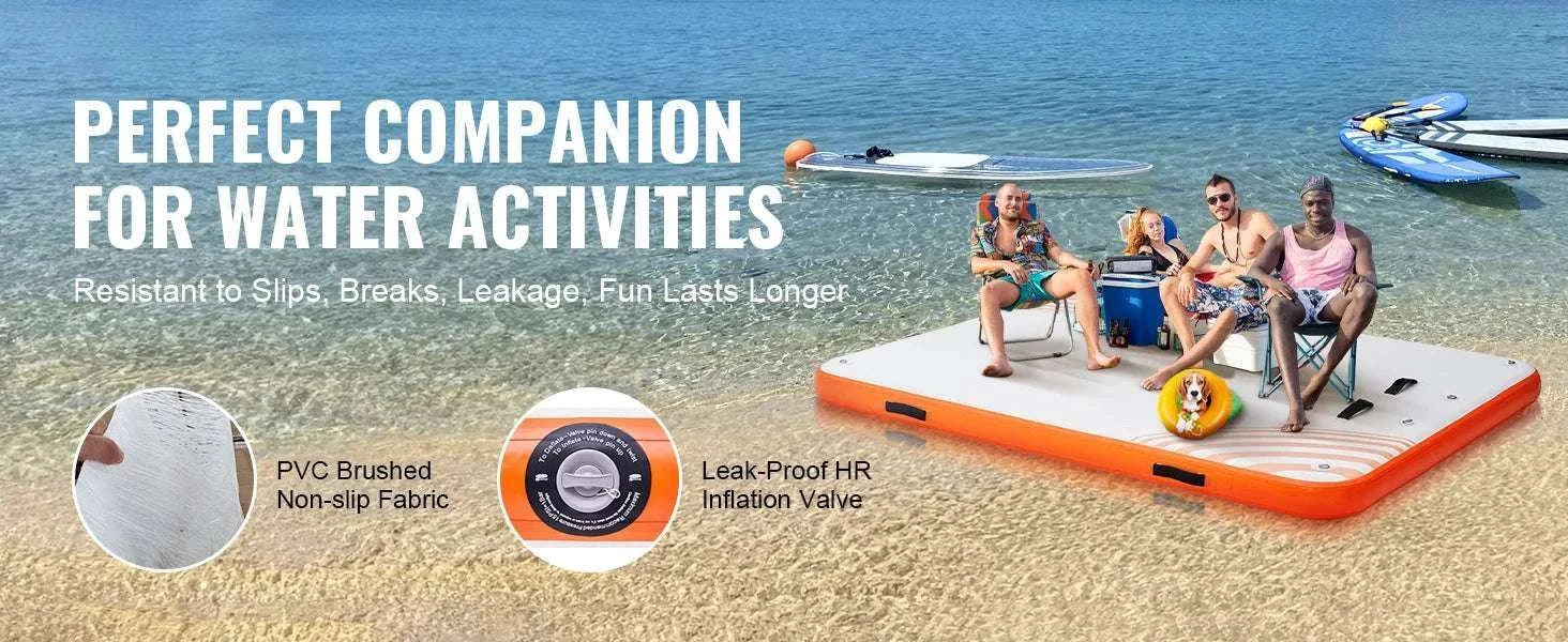 Inflatable Floating Dock Platform with Ladder Non-Slip Water Mat - Image 8