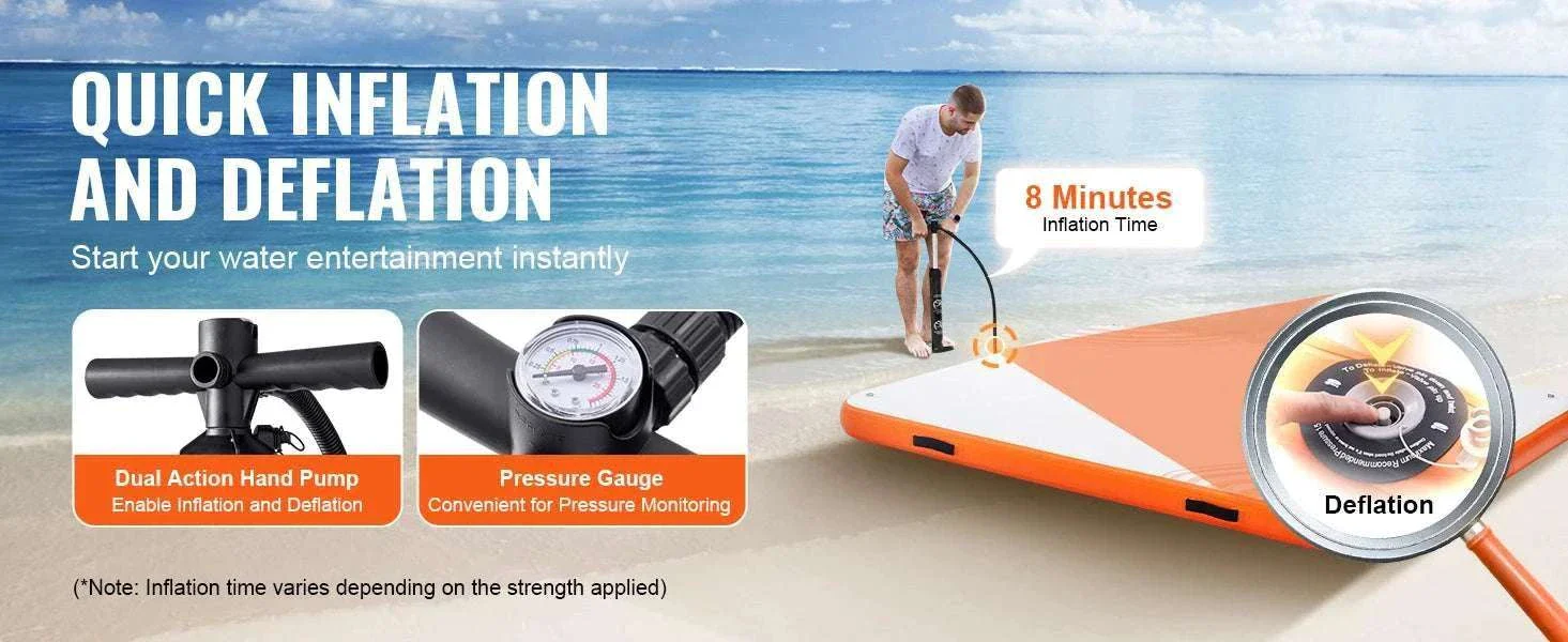 Inflatable Floating Dock Platform with Ladder Non-Slip Water Mat - Image 9