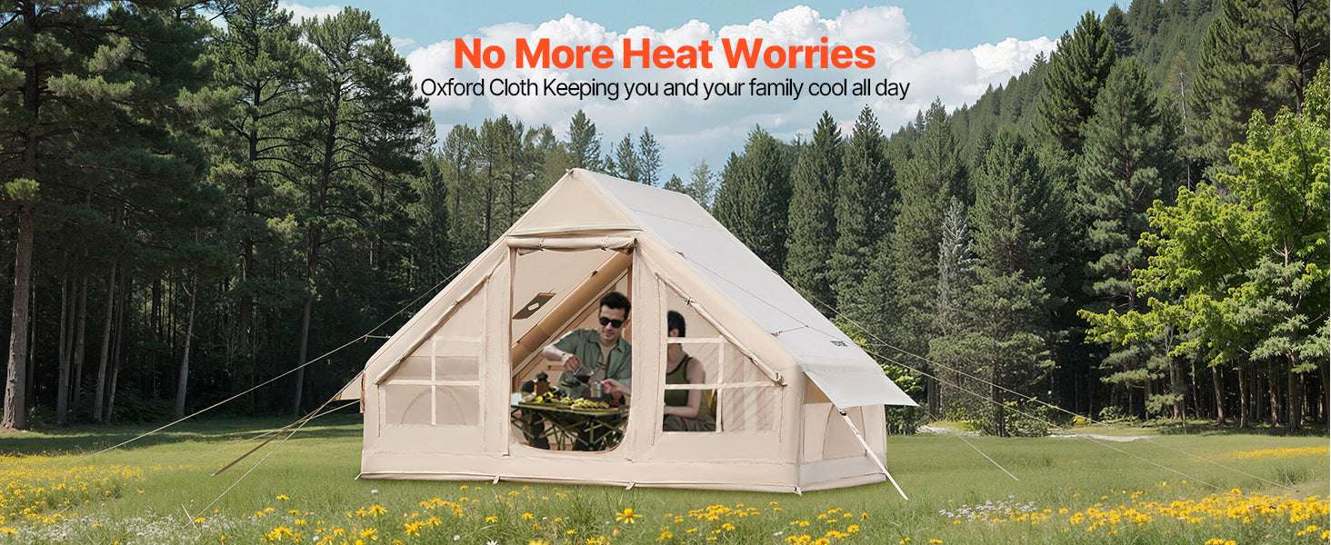 Inflatable Camping Tent with Pump, 3-5 Person Waterproof Oxford Tent - Image 12