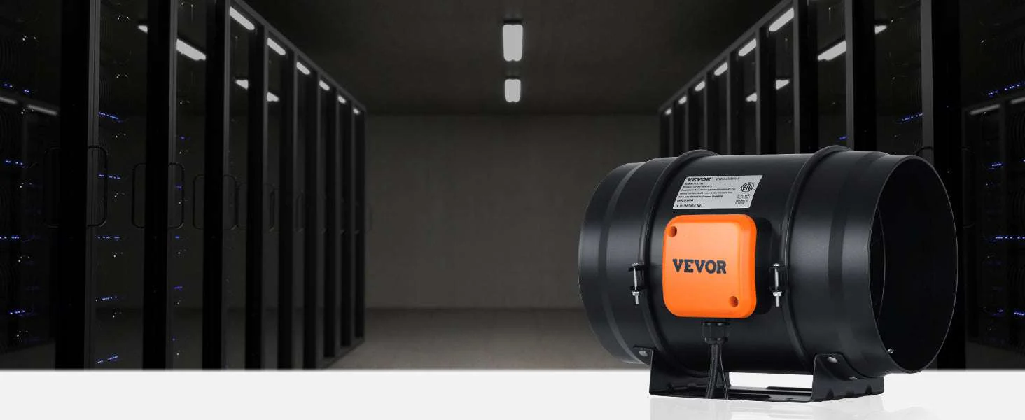 Inline Duct Fan with Temp & Humidity Control for Ventilation - Image 14