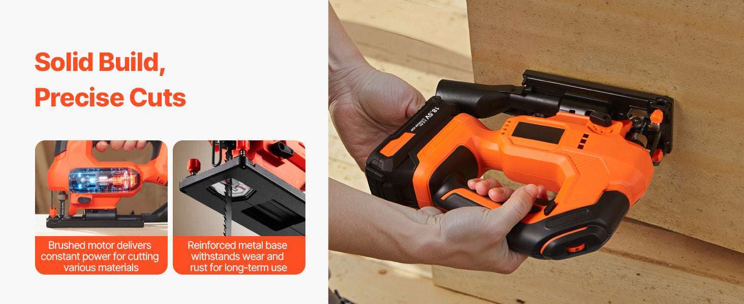 Variable Speed Jig Saw with LED Light & 0–45° Bevel Cutting - Image 9