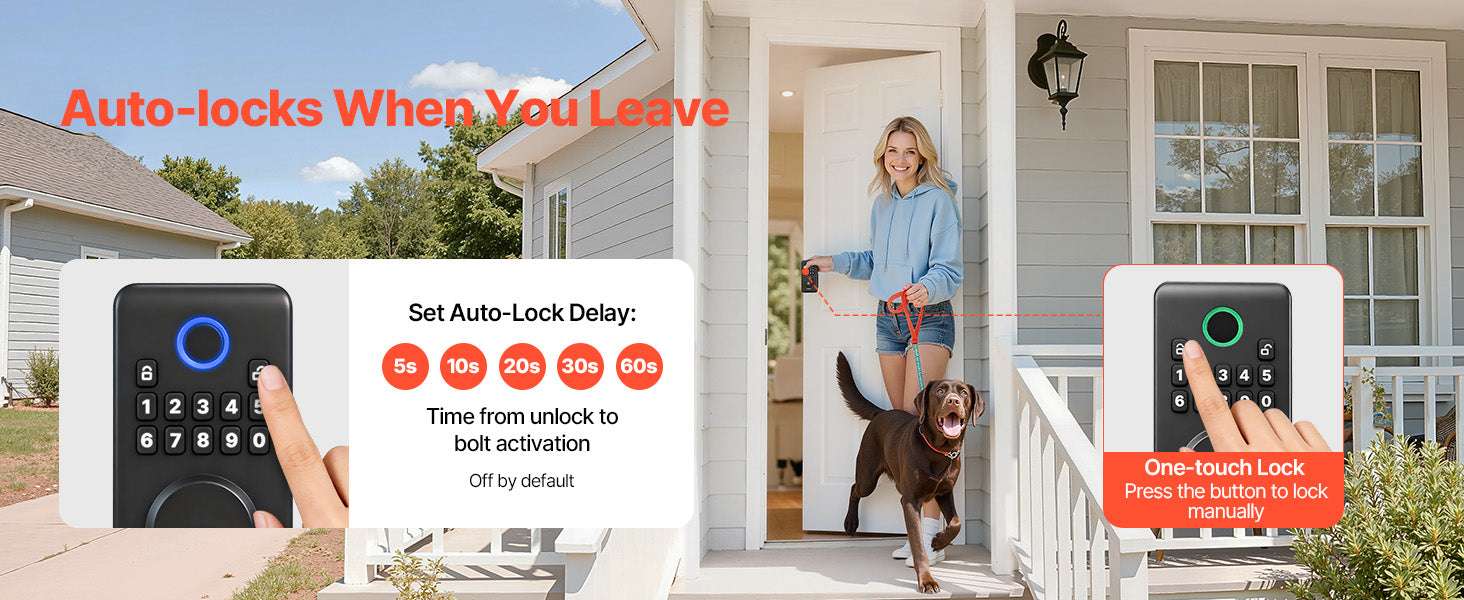 Keyless Entry Door Lock with Keypad, Auto-Lock & User Codes - Image 10