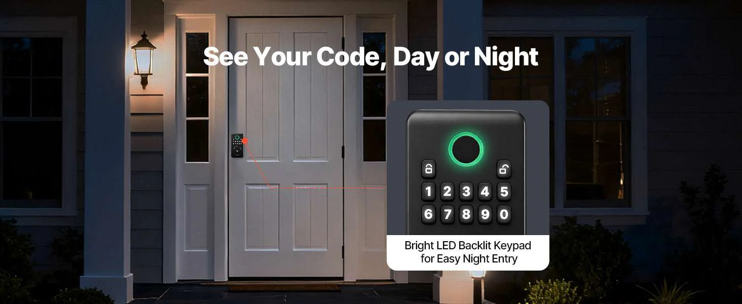 Keyless Entry Door Lock with Keypad, Auto-Lock & User Codes - Image 13