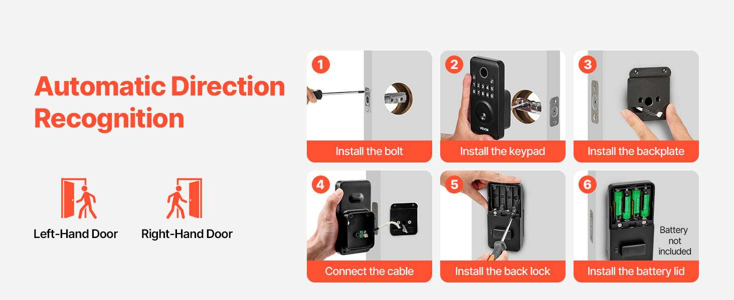 Keyless Entry Door Lock with Keypad, Auto-Lock & User Codes - Image 16