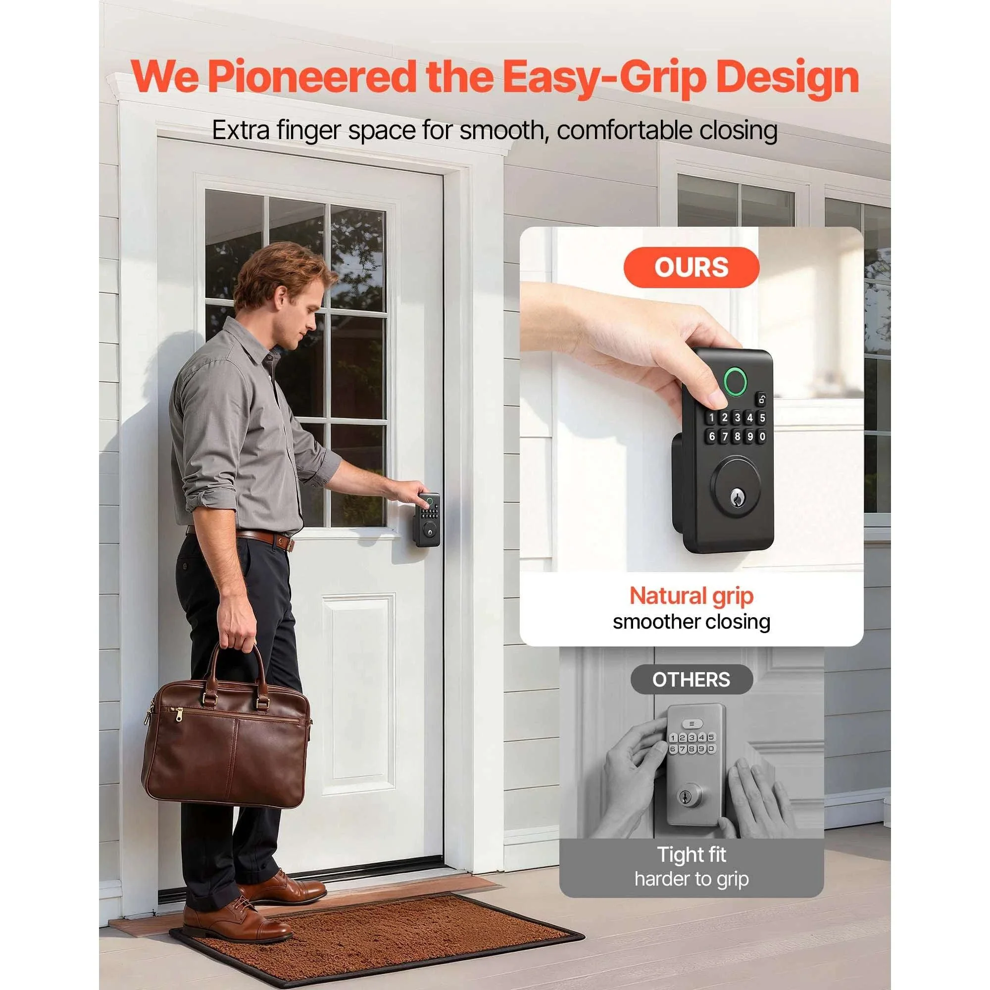 Keyless Entry Door Lock with Keypad, Auto-Lock & User Codes - Image 3