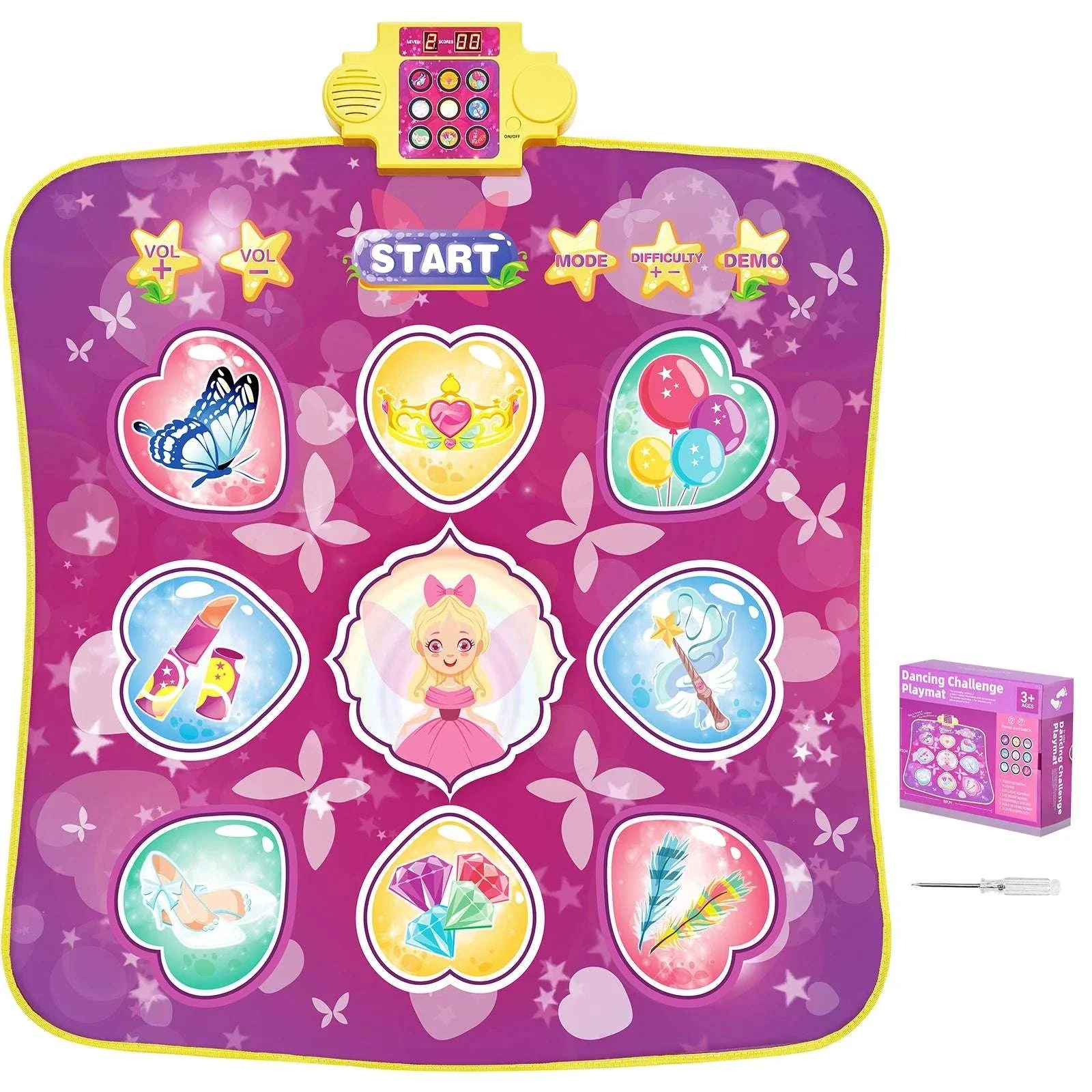 Kids Electronic Dance Mat with 9 Buttons, 3 Modes & 8 Levels