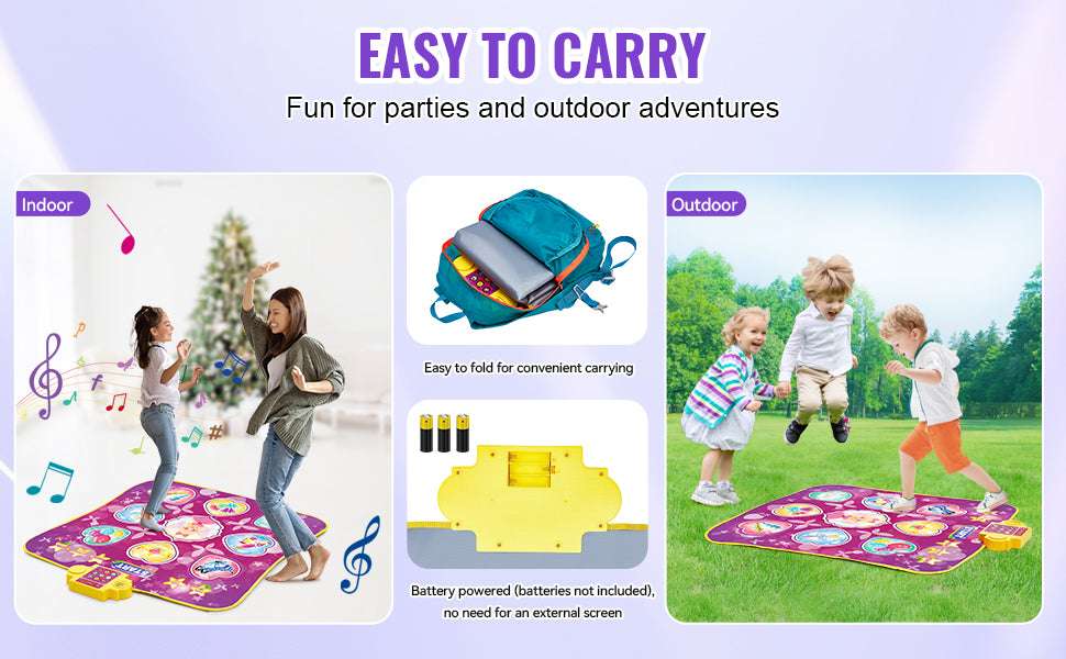 Kids Electronic Dance Mat with 9 Buttons, 3 Modes & 8 Levels - Image 10