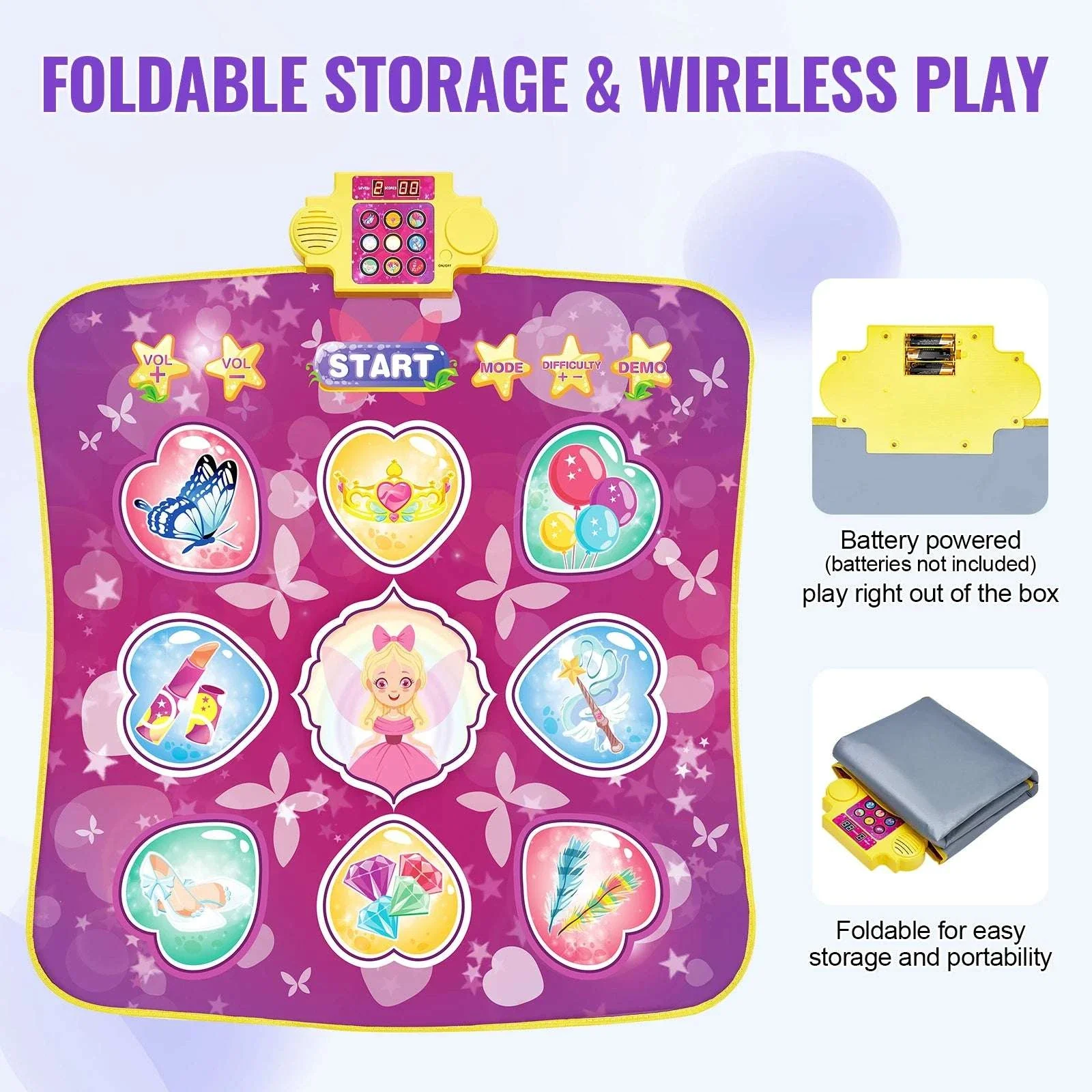 Kids Electronic Dance Mat with 9 Buttons, 3 Modes & 8 Levels - Image 5