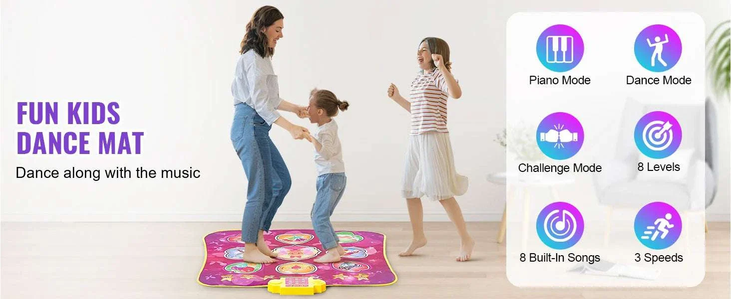 Kids Electronic Dance Mat with 9 Buttons, 3 Modes & 8 Levels - Image 8