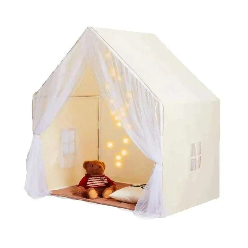 Kids Play Tent with Mat & Light – Indoor Outdoor Yurt for Ages 1–5