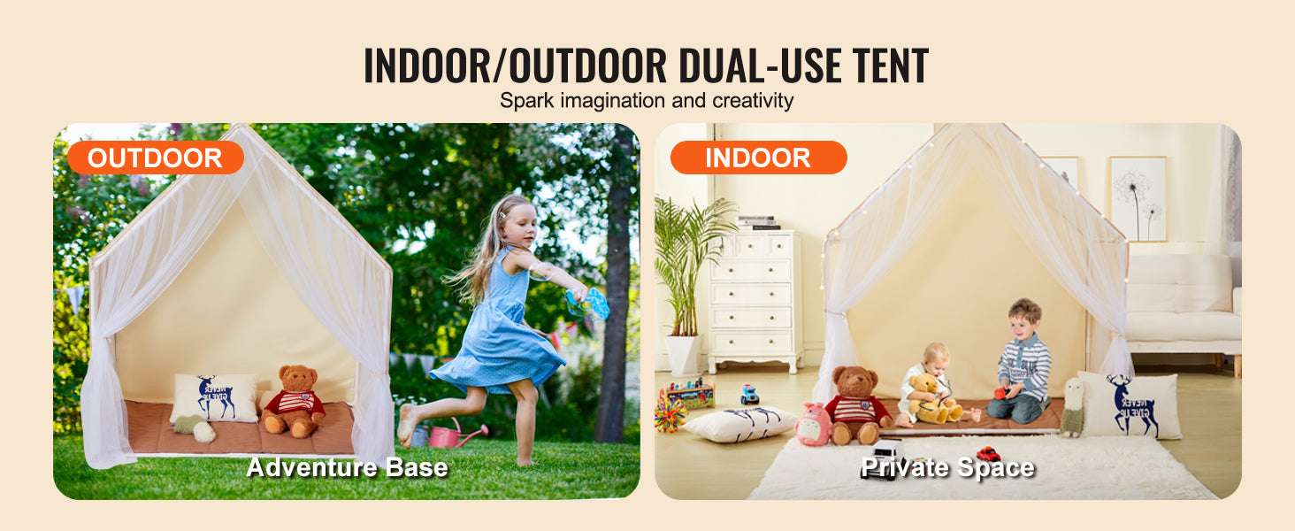 Kids Play Tent with Mat & Light – Indoor Outdoor Yurt for Ages 1–5 - Image 11