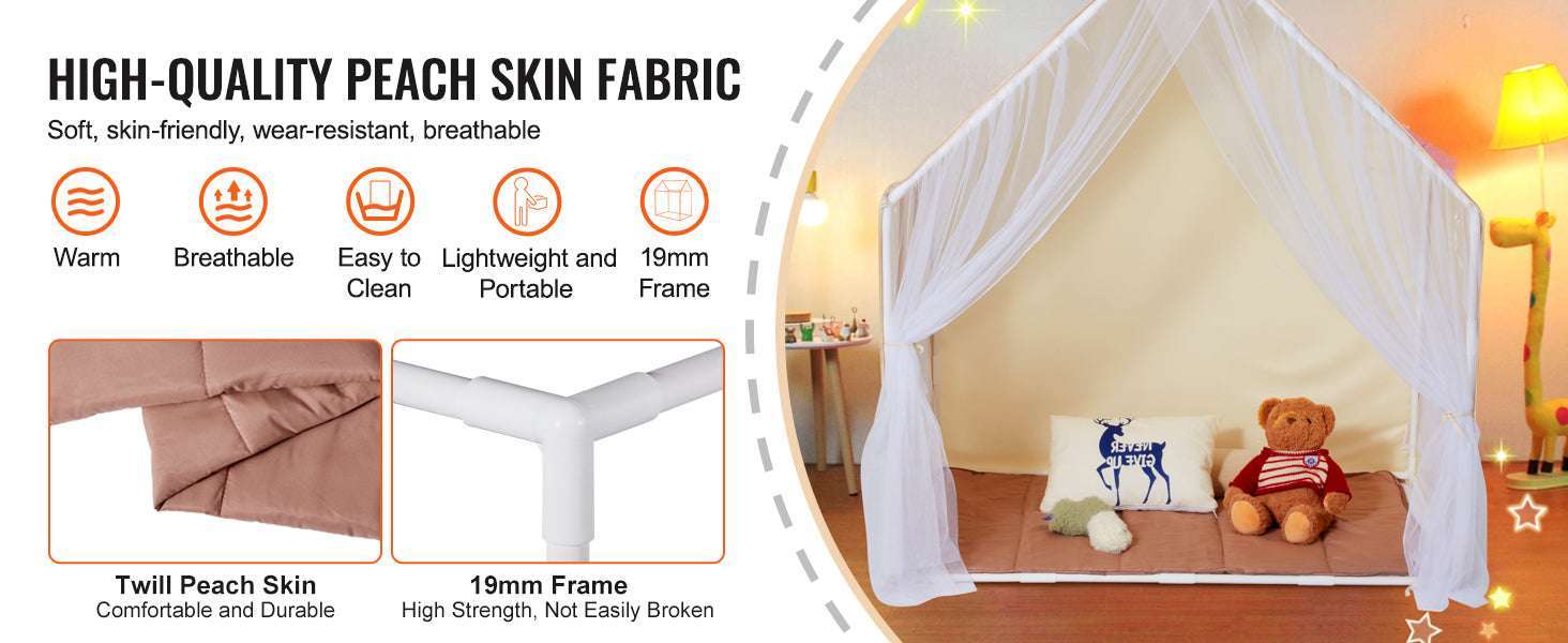 Kids Play Tent with Mat & Light – Indoor Outdoor Yurt for Ages 1–5 - Image 9