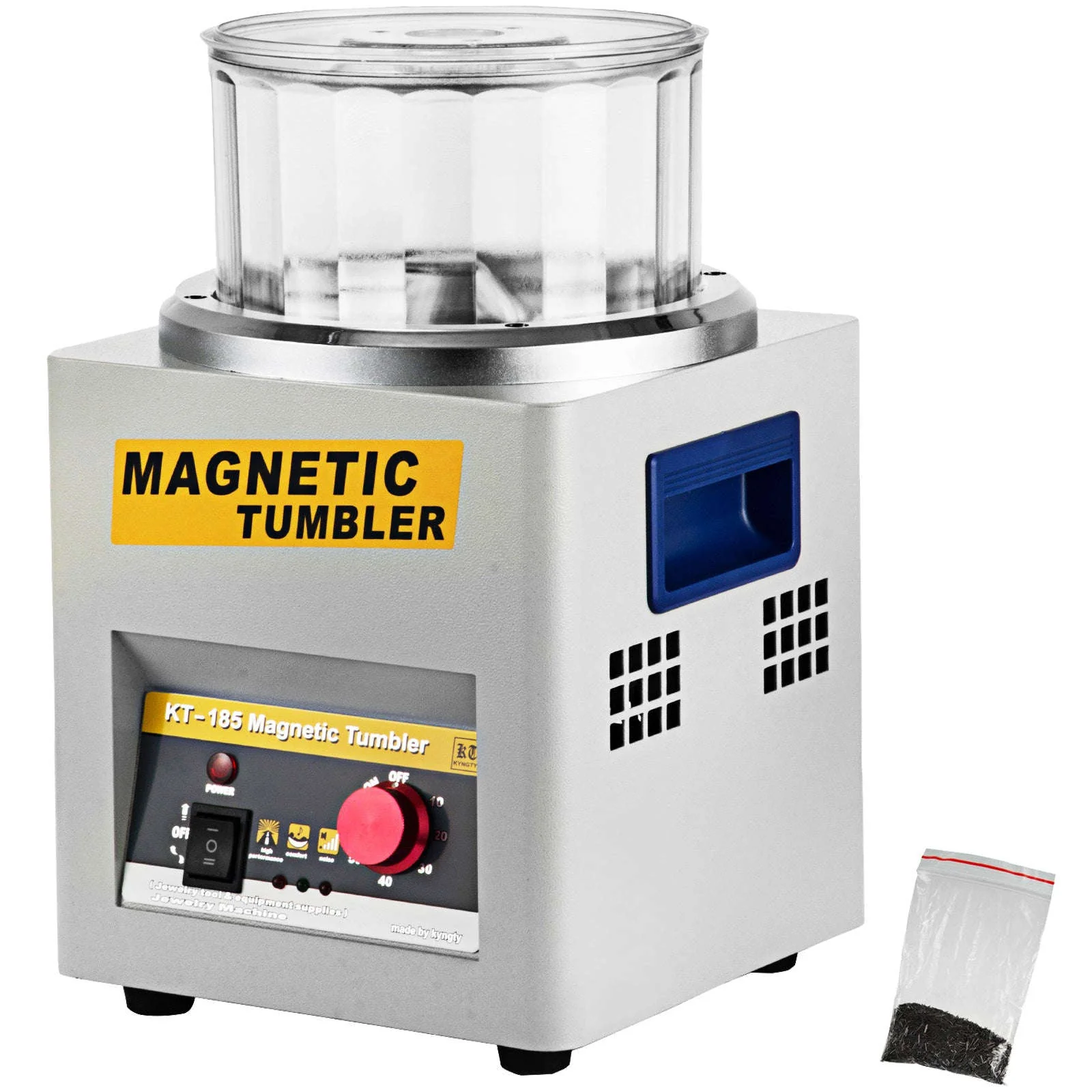 KT-185 Magnetic Tumbler Jewelry Polisher, 2000 RPM Finishing Machine - Image 15