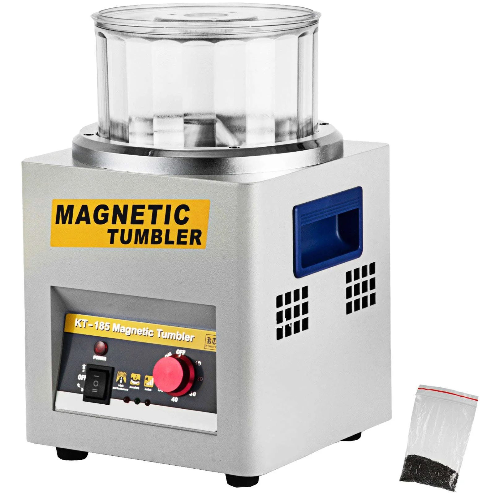KT-185 Magnetic Tumbler Jewelry Polisher, 2000 RPM Finishing Machine - Image 9