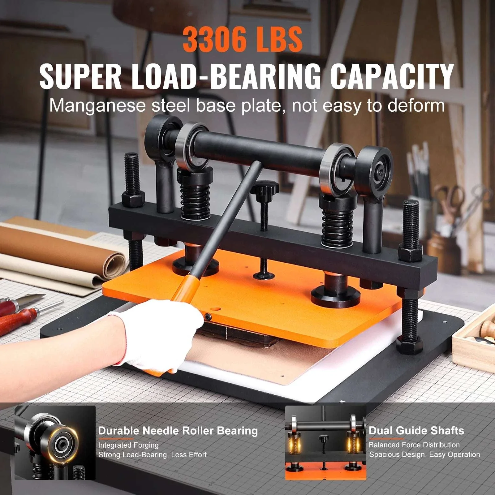 Manual Leather Cutting & Embossing Machine with 1.5T Pressure - Image 3