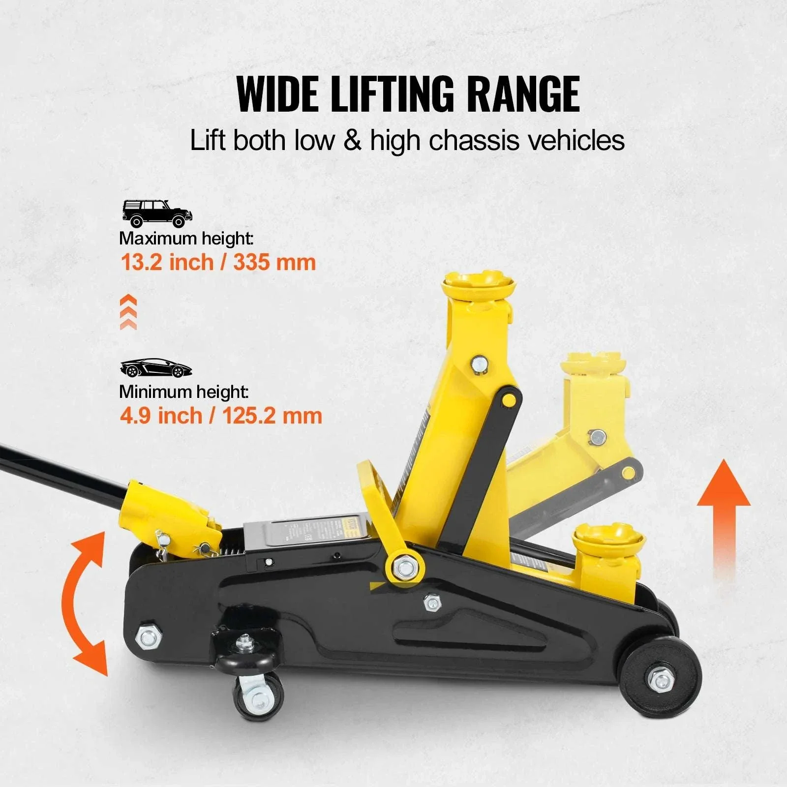 Low Profile 2 Ton Hydraulic Floor Jack for Cars and SUVs - Image 3