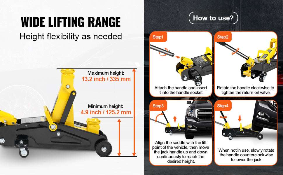Low Profile 2 Ton Hydraulic Floor Jack for Cars and SUVs - Image 9