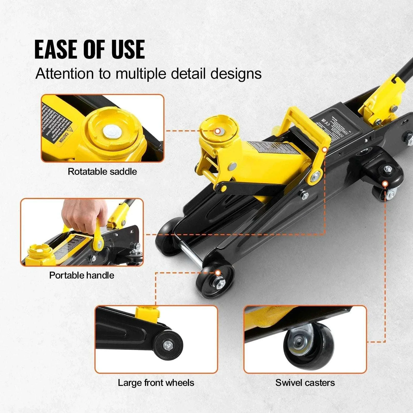 2 Ton Low Profile Hydraulic Floor Jack with Quick Lift Pump - Image 6