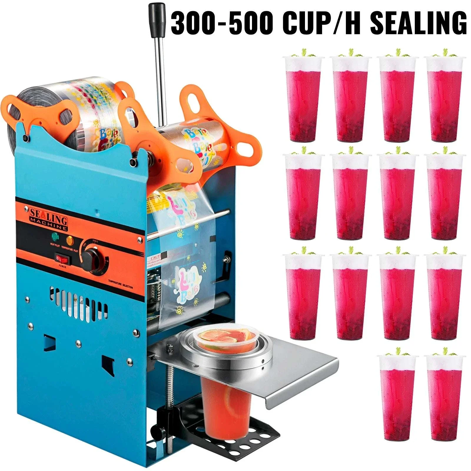 Manual Cup Sealer Machine 300–500 Cups/Hour for 90/95mm Cups - Image 3