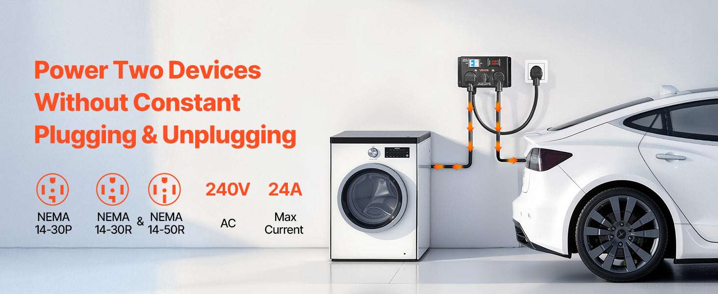 Manual EV Charging Switch Splitter 240V 24A for Dryer & EV - Image 9
