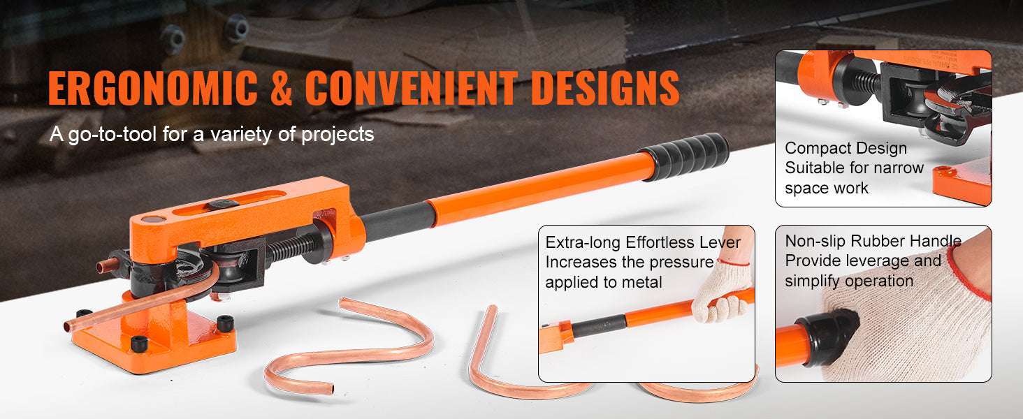 Manual Pipe Bender Tool with 7 Dies for 3/8"–1" Metal Tubing - Image 11