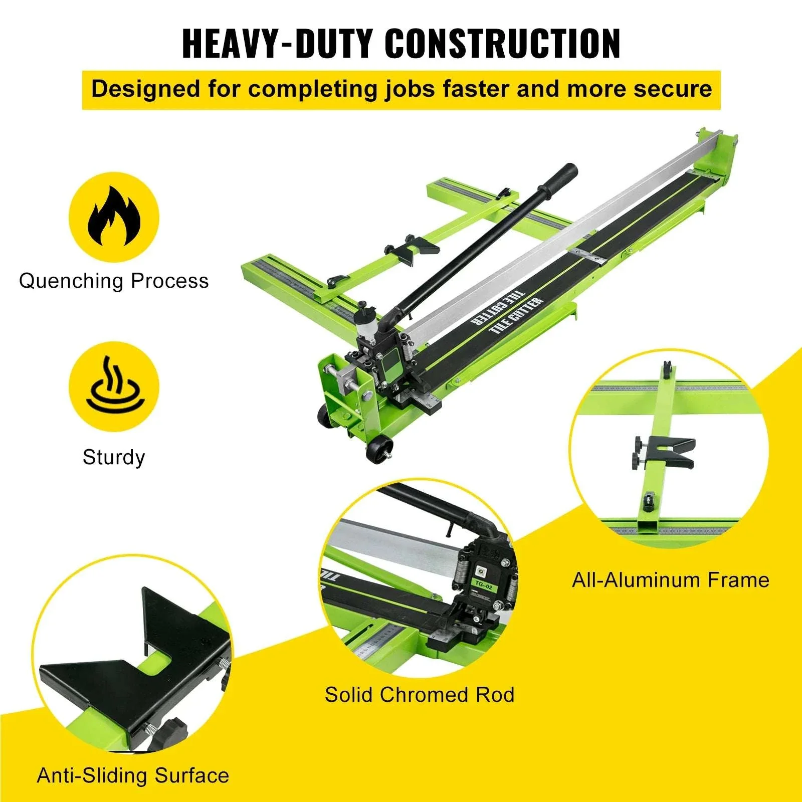 Manual Tile Cutter with Laser Guide for Precise Ceramic Cuts - Image 5