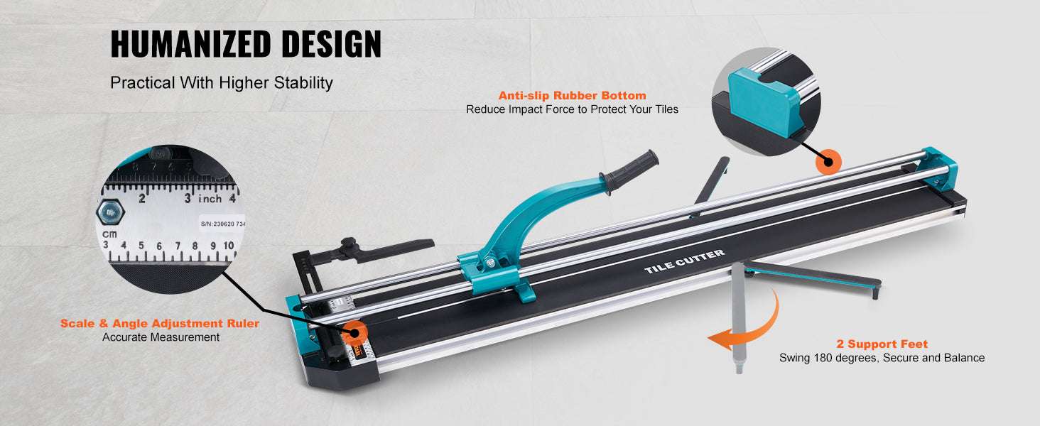 Manual Tile Cutter with Laser Guide & Support Feet for Precise Cuts - Image 10