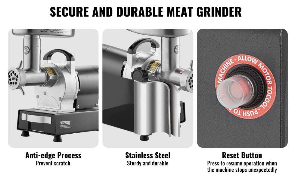 Electric Commercial Meat Grinder 550W Stainless Steel Sausage Maker - Image 11
