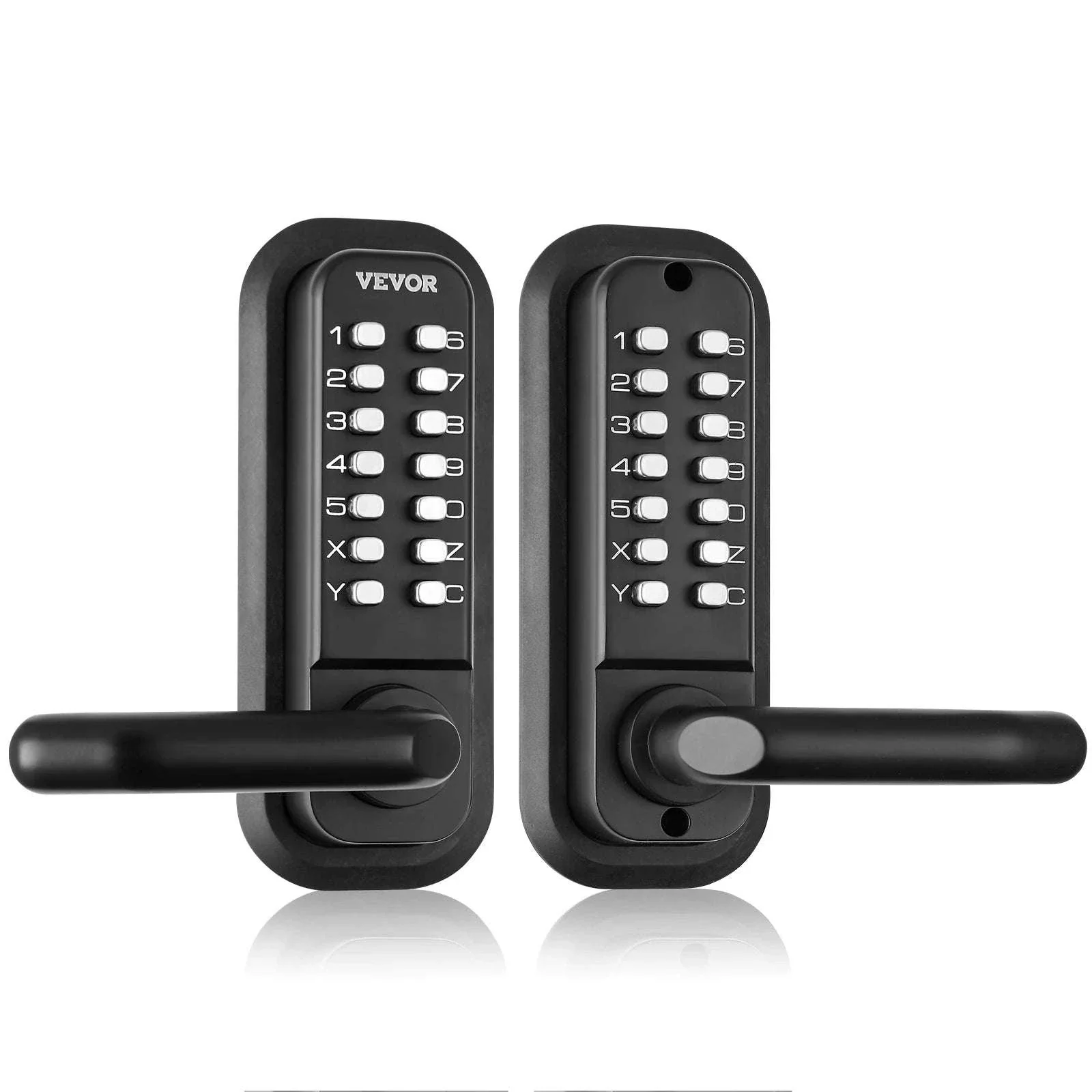 Mechanical Keyless Entry Door Lock with 14-Digit Keypad