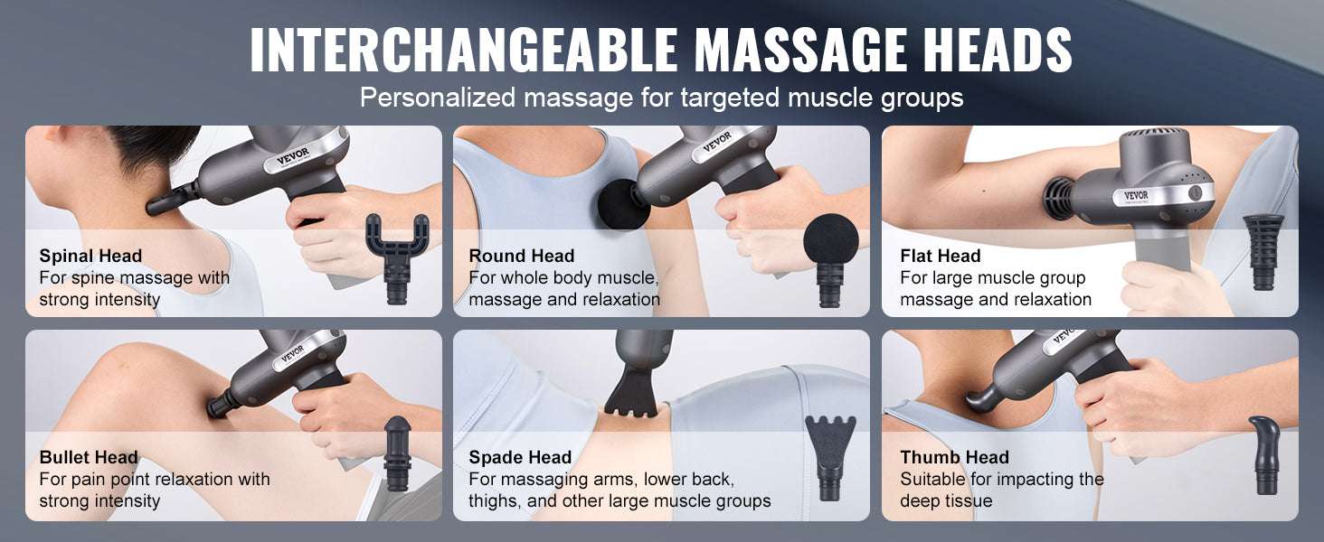 Mini Massage Gun with 5 Speeds & 6 Heads for Deep Muscle Relief - Image 11