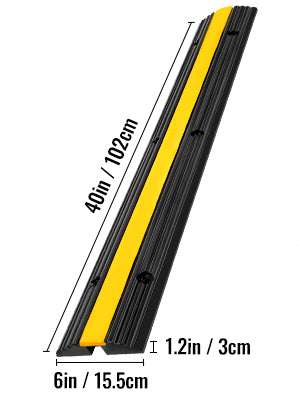 Modular Rubber Cable Protector Ramp 1 Channel 22046 lbs Load - Image 17