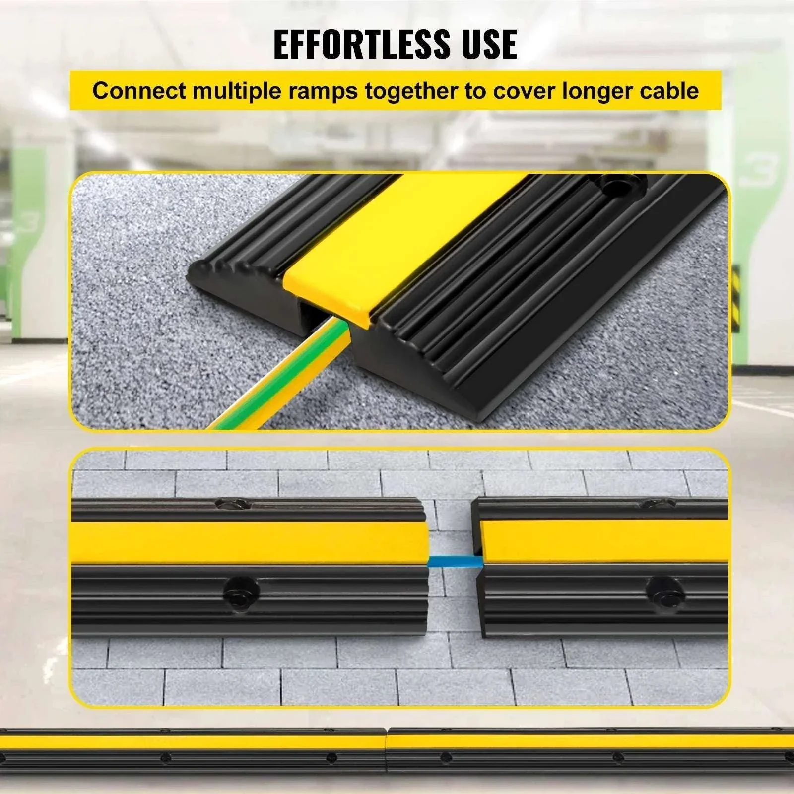 Modular Rubber Cable Protector Ramp 1-Channel 22046 lb Capacity - Image 6