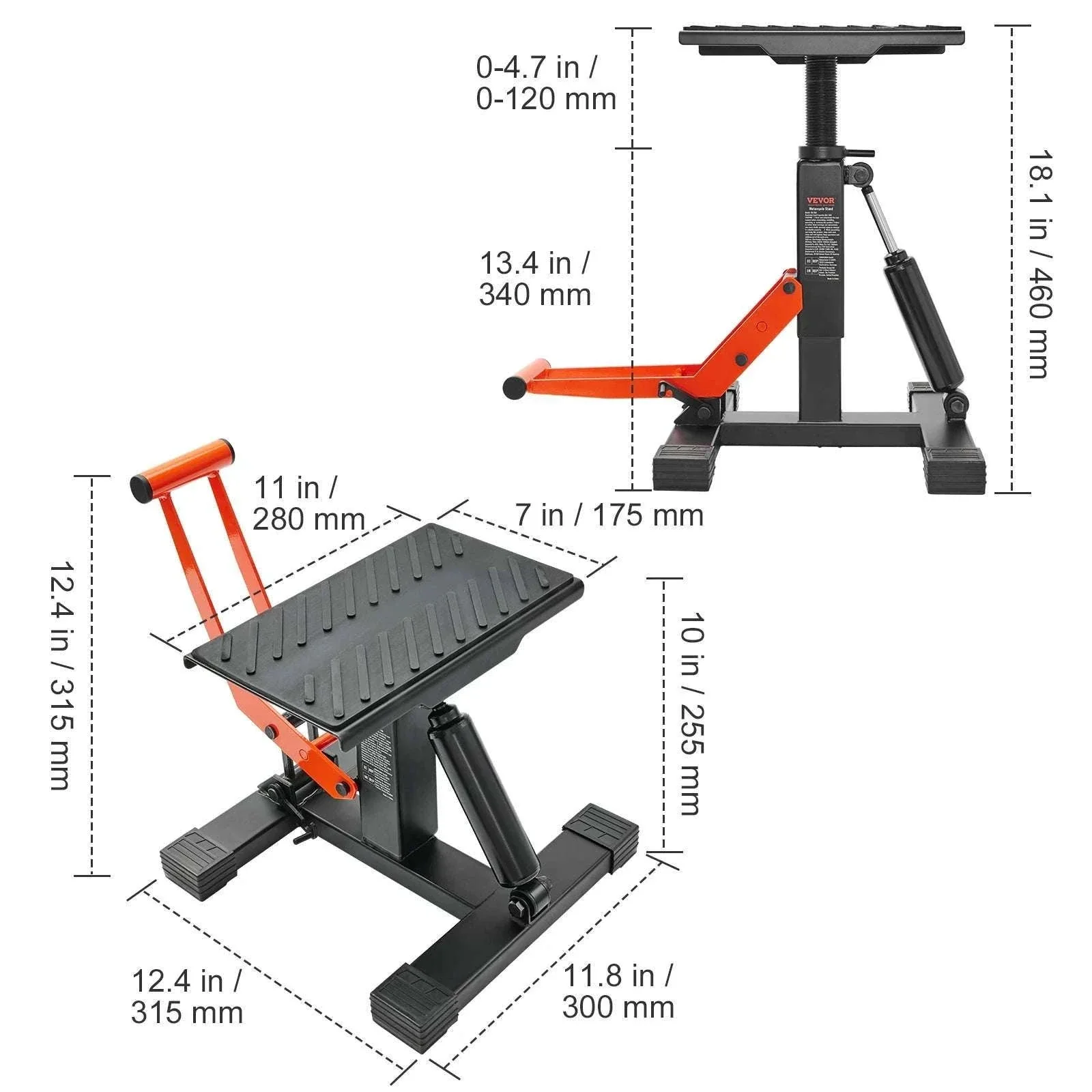 Motorcycle Lift Stand 440lb Hydraulic Jack for Dirt Bike Maintenance - Image 14