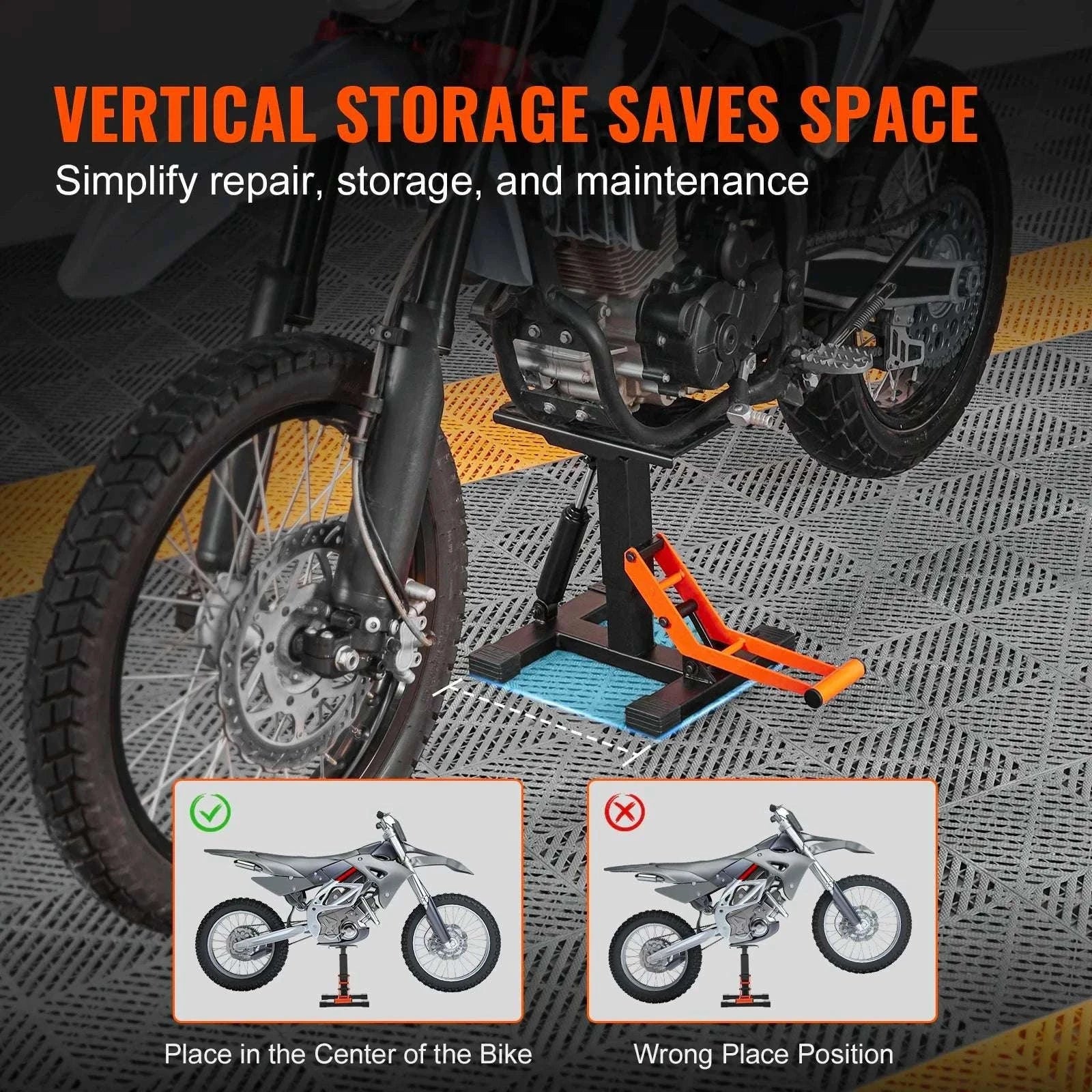 Motorcycle Lift Stand 440lb Hydraulic Jack for Dirt Bike Maintenance - Image 6