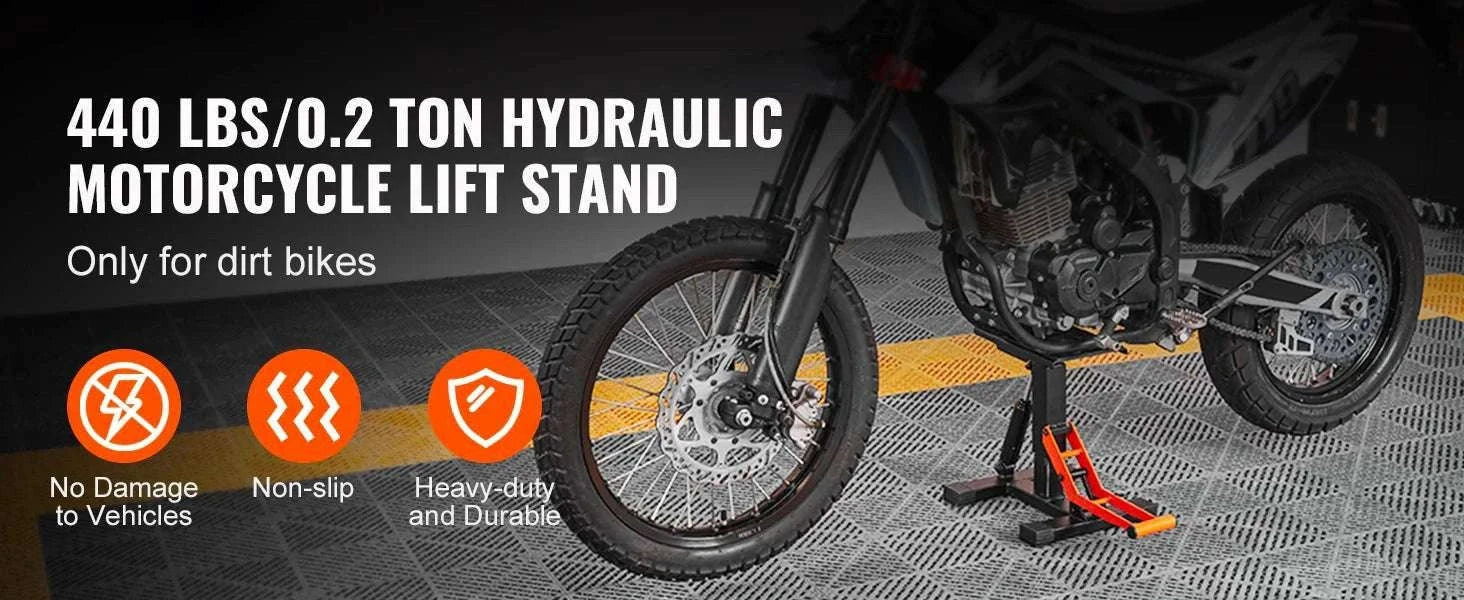Motorcycle Lift Stand 440lb Hydraulic Jack for Dirt Bike Maintenance - Image 8