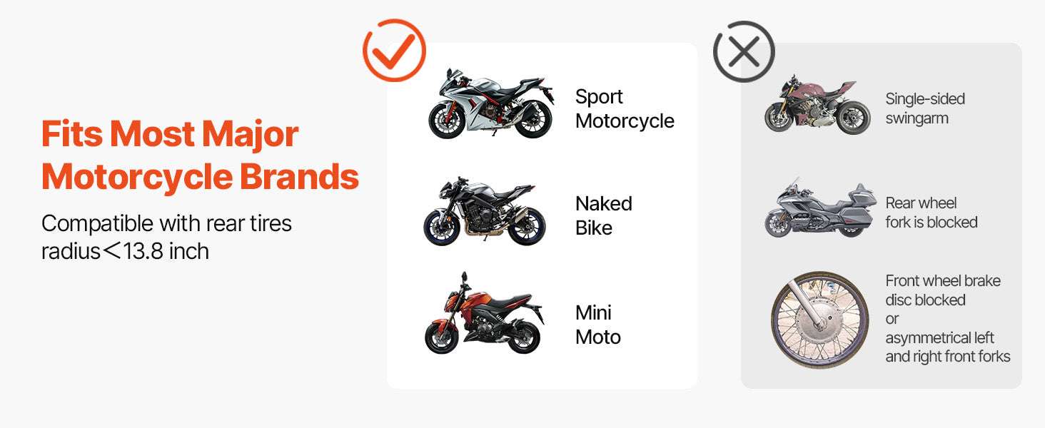 Motorcycle Front & Rear Stand Lift 850lb Heavy Duty Combo - Image 9