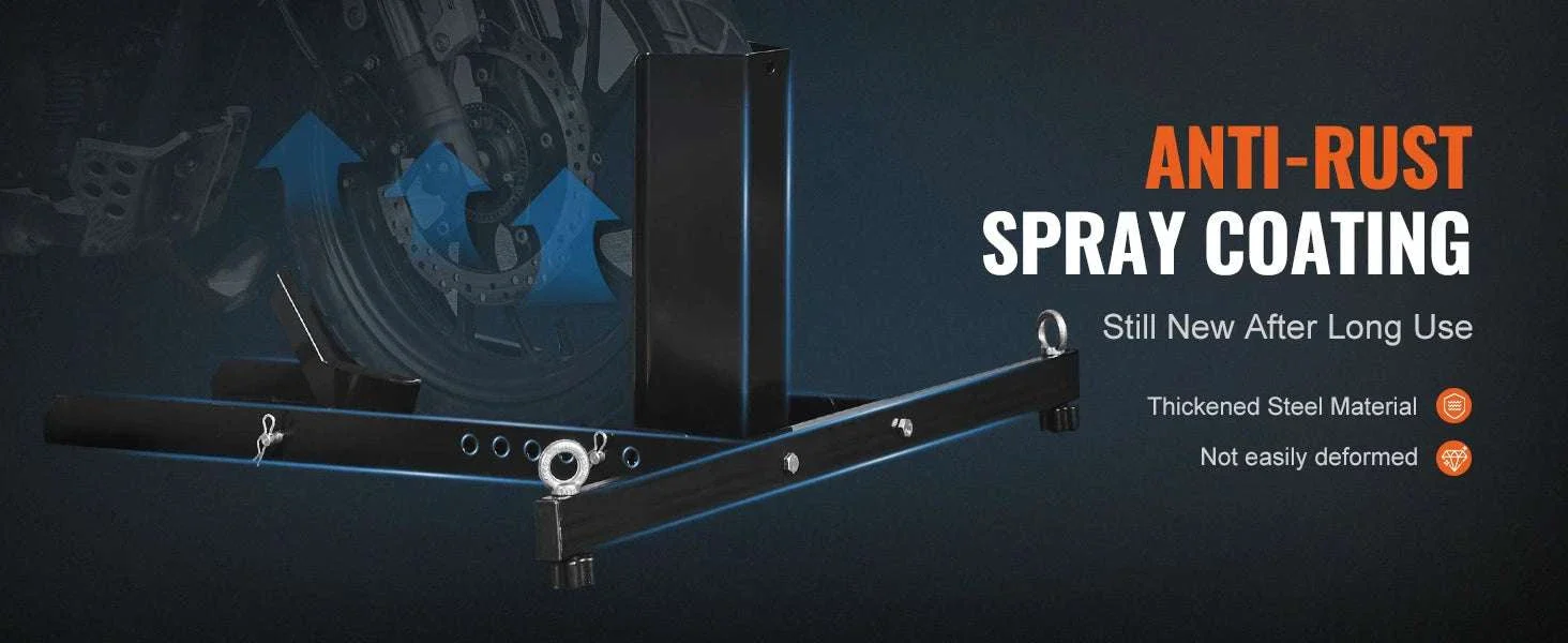 Heavy-Duty Motorcycle Wheel Chock Stand 1800lbs Adjustable Fit - Image 10